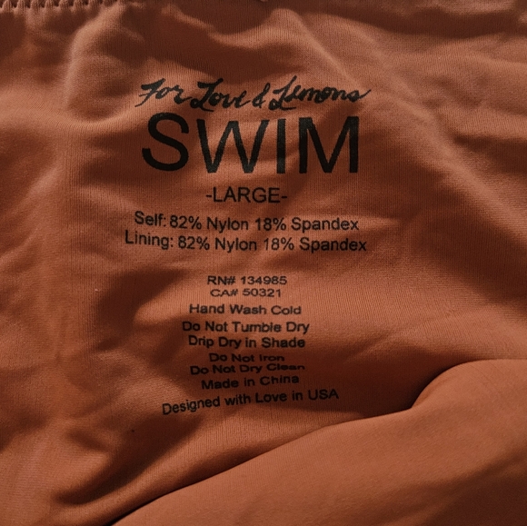 NWTS For Love & Lemons Swim Orange Polkadot Bikini Bottoms - Picture 3 of 6